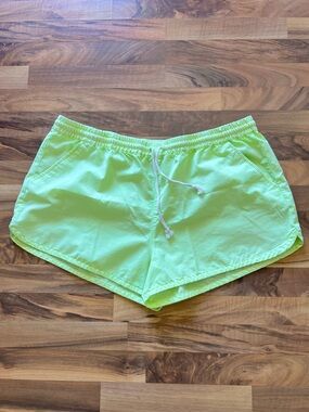 Women’s neon green Daisy Dukes drawstring size XXXL running hiking vacation